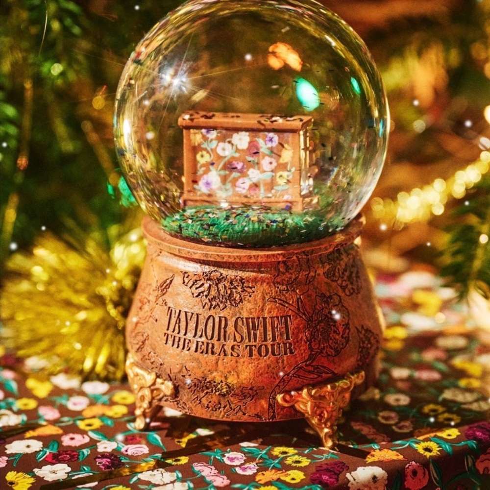 Taylor Swift Holiday Globe with Brown and Gold Accents